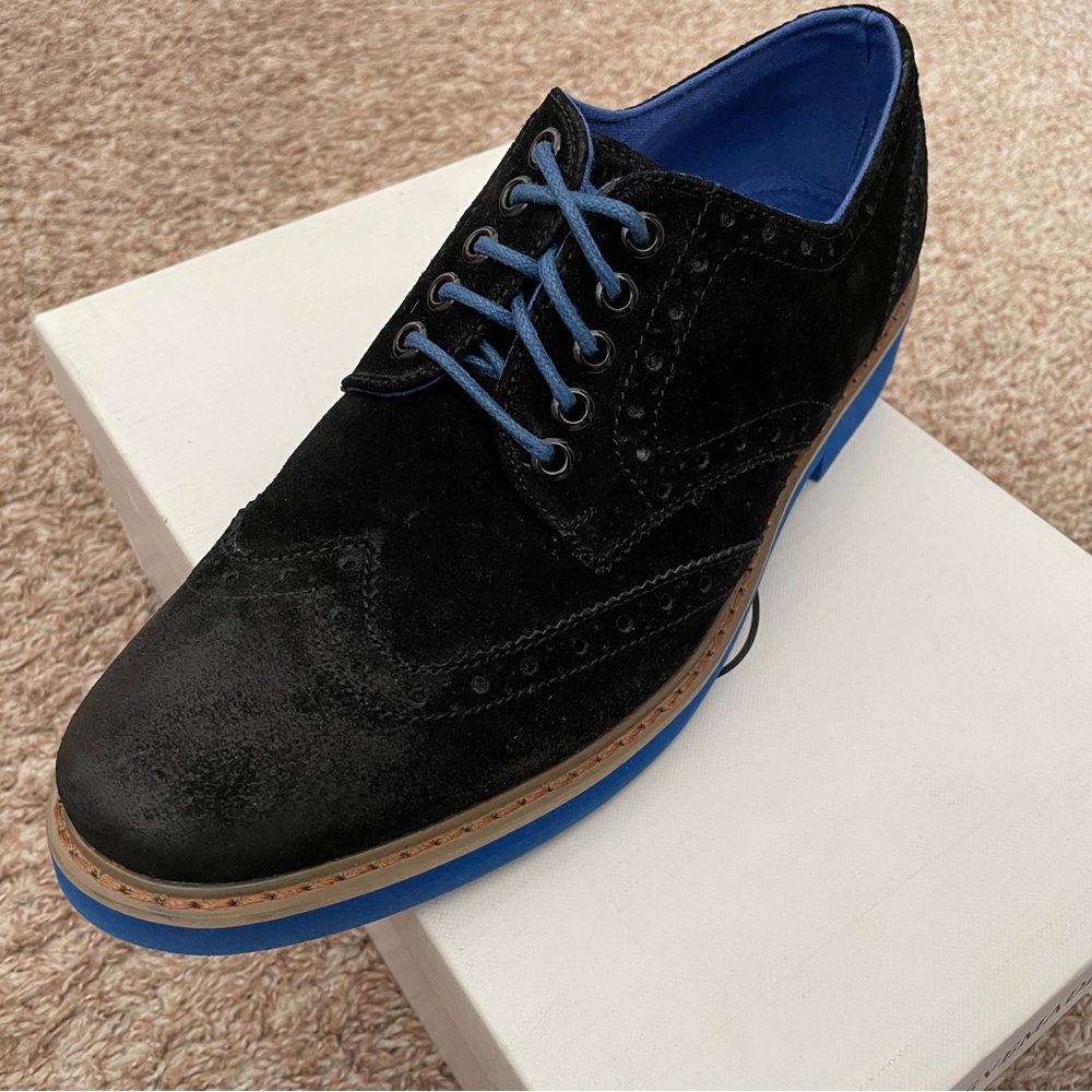 Steve Madden Black Suede Brogue